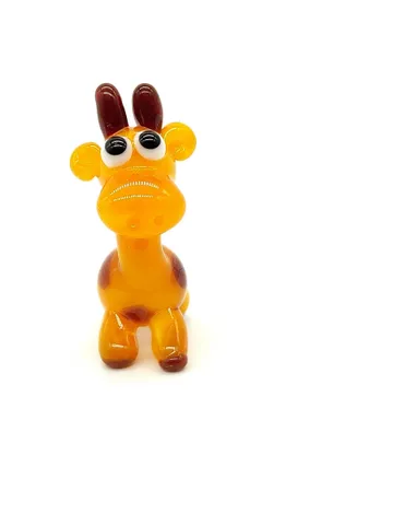 Tiny giraffe miniature, glass animal figurine, africa micro sculpture for terrarium decoration / miniature animals Glass Giraffe sculpture $23.57