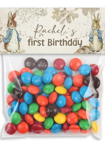 Editable TREAT BAG TOPPER Peter Rabbit First Birthday Label; The tale of Peter Rabbit Party; Peter Rabbit Birthday Template  Download; pr1 $10.45
