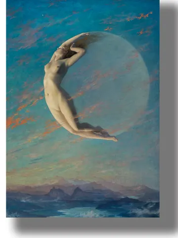 Selena. Beautiful naked woman like the moon. $21.00