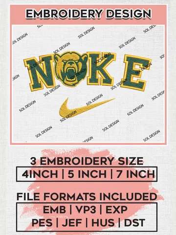 Nike Baylor Bears Machine Embroidery Design, NCAA Baylor Bears Embroidery Design Design files, NCAA Embroidery Designs, NCAA Machine Embroidery Designs, Digital Download $6.99