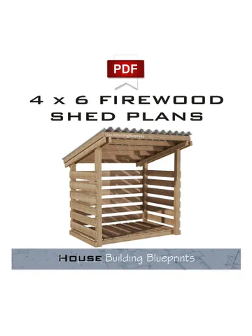 Diy 4 x 6 firewood shed plans for outdoor pdf. Wooden backyard firewood shed plans. Timber frame shed plans for garden. $12.00