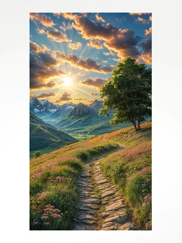 Cross stitch pattern / Landscape, Nature, Mountainous terrain $1.00