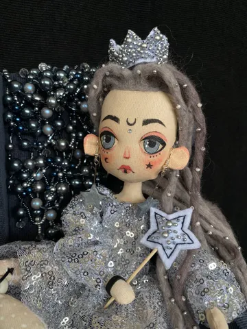 White Queen doll with dreadlocks and tattoos $150.00