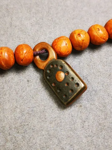 Gandhanra Vintage Tibetan Buddhist Mala Pendant,Mantra Dot Charm Amulet for Prayer Beads,Mala Accessories,1.0" × 0.44" $69.99