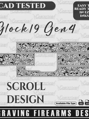 Engraving Firearms Design Glock 19 Gen4 Scroll Design $59.99