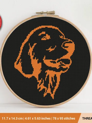 Dog silhouette Cross stitch pattern | Embroidery Pattern | Instant Download | Embroidery Designs $4.74