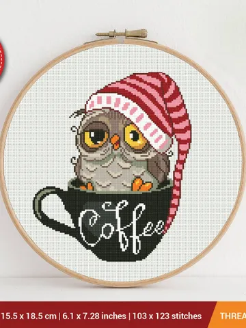 Owl Cross stitch pattern | Embroidery Pattern | Instant Download | Embroidery Designs $6.80
