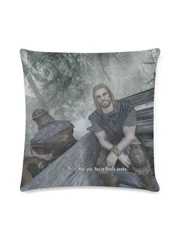 Skyrim Pillow Case Hey You Youre Finally Awake $24.97
