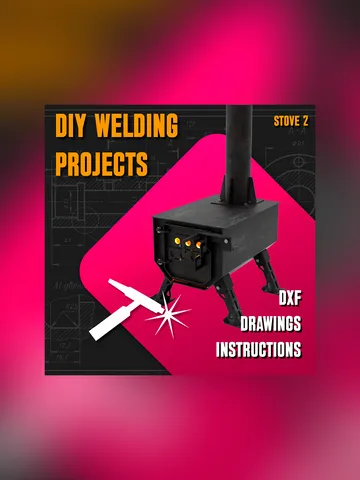 Welding Project Plans Drawings Stove 2 (DXF, PDF) $49.00