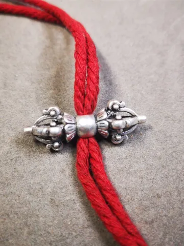 Gandhanra Handmade Tibetan Copper Vajra Amulet for Prayer Bead,Mala Pendant,1.5" $9.99