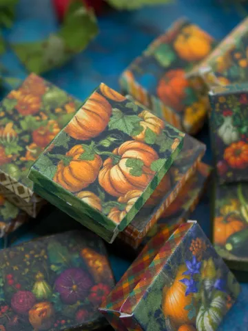 TEMPLATE Miniature pumpkin boxes for 1:12 scale dollhouse