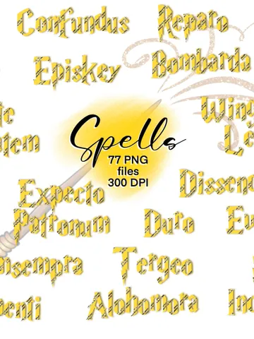 Spells clipart, spells png, spells png clipart, Magic school, wizard clipart, magic faculty, magic people, Wizarding stickers, magic sticker $3.00