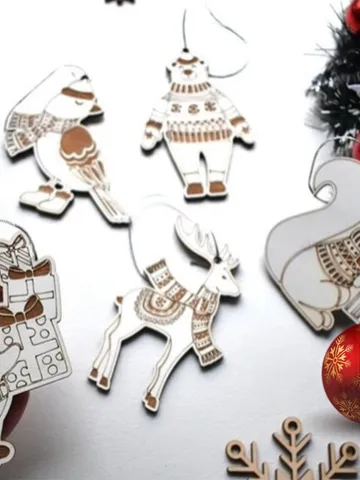 Digital Template Cnc Router Files Cnc Christmas Decorations Files for Wood Laser Cut Pattern $6.50