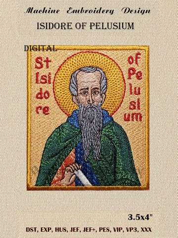 Isidore of Pelusium embroidery design $14.00