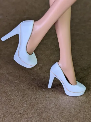 White heels shoes for fashion female dolls (Color Infusion, MH) $35.00
