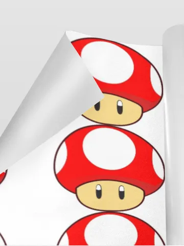 Super Mario Mushroom Gift Wrapping Paper 58"x 23" (1 Roll) $24.97