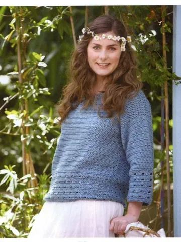 Sweater pattern pdf, easy pattern crochet sweater, lace simple sweater pdf instant download $6.68