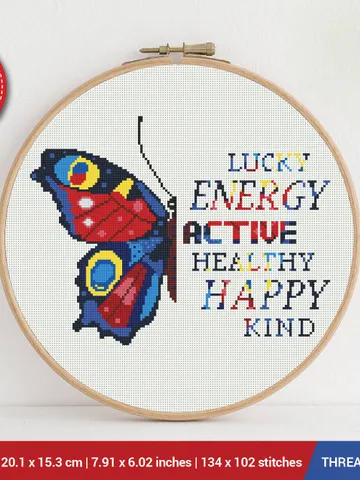 Butterfly Cross stitch pattern | Embroidery Pattern | Instant Download | Embroidery Designs $5.37