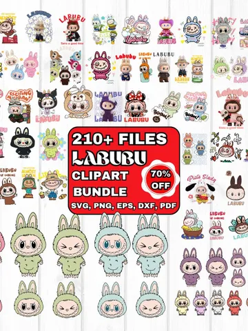 210+ Labubu Designs PNG, SVG, EPS Mega Bundle, Vector Digital File for Cricut, Laser Cut La bubu, Instant Download Labubu Character Bundle $2.99