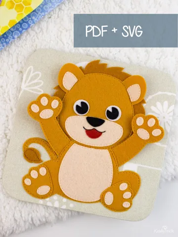 Lion - Felt Applique - Sewing Pattern $4.00