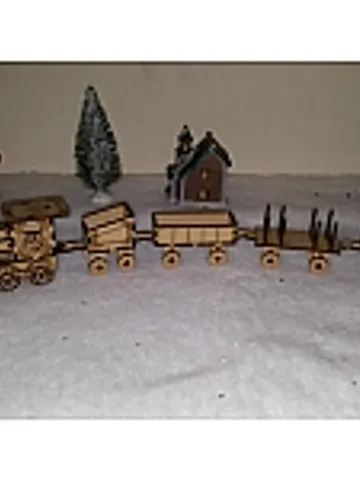 Digital Template Cnc Router Files Cnc Christmas Train Files for Wood Laser Cut Pattern $6.50