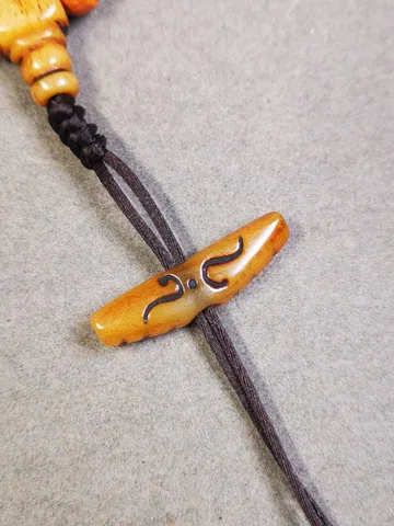 Gandhanra Handmade Tibetan Pendant Bead,Bone Carved Spacer Bead for Mala,Ruyi Amulet,Prayer Beads Accessories $19.99