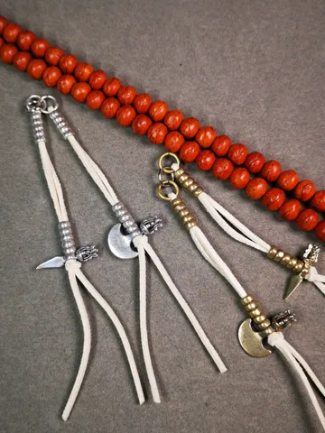 Gandhanra Handmade 5mm Tibetan Buddhist Prayer Bead Counters for 8-15mm Mala,With Kartika and Kila Pendant $24.99