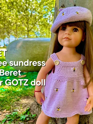 GOTZ SET Bee sundress & Beret: Exclusive Handmade Outfit, American Girl, OOAK $27.92