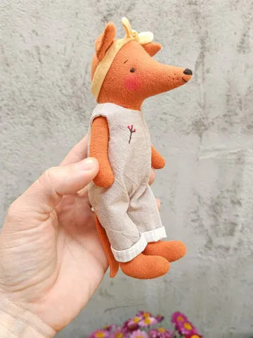 Small toy flannel fox 16 cm $33.00