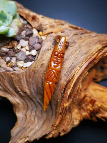 Gandhanra Tibetan Bone Carved Amulet Kila(Dorje Phurba), Skull Smasana Pattern,Hand-Carved Counter Pendant for Mala,Prayer Beads $29.99