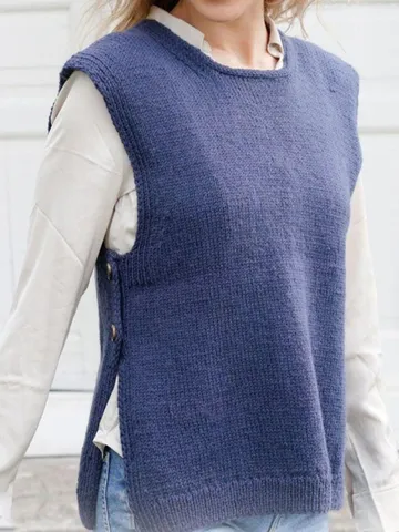 Waistcoat vest knitting pattern classic easy pattern sleeveless top sweater pdf instant download $6.68
