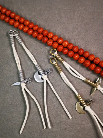 Gandhanra Handmade 5mm Tibetan Buddhist Prayer Bead Counters for 8-15mm Mala,With Kartika and Kila Pendant $24.99