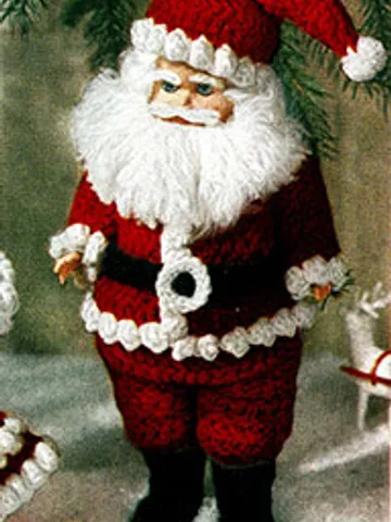 Vintage Crochet Pattern Costume for Doll Mr. Santa Claus Doll Pattern Digital Download PDF $2.50