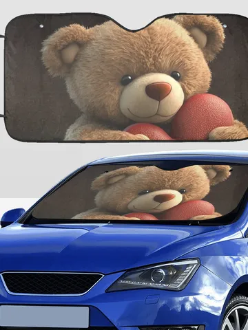 Cute Bear with Heart Car SunShade $48.00