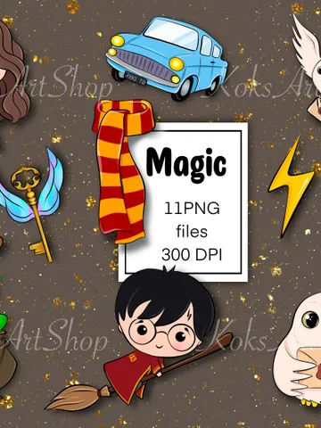 Wizard clipart, wizarding school clipart, magic clipart, magic school clipart, magic clip art, magic stickers, wizard stickers $3.00