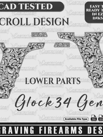 Engraving Firearms Design Glock34 Gen3 Lower Design $29.99
