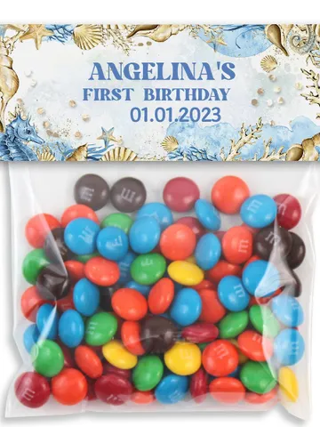 Editable TREAT BAG TOPPER ONEder the Sea First Birthday Label; Under the Sea Party; Ocean Party Birthday Template Instant Download; SE1 $10.45