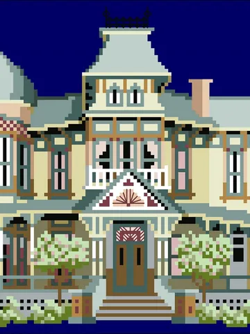 Vintage Cross Stitch Pattern Victorian House Counted Digital Download PDF $5.50