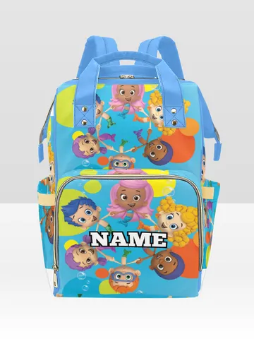 Custom NAME Bubble Guppies Diaper Bag Backpack $59.97