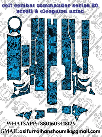 colt combat commander series 80 
scroll & cleopatra aztec $59.00