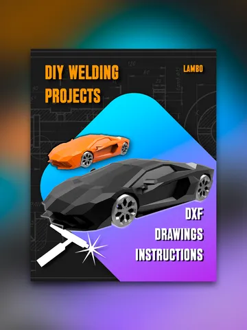 Welding Project Plans Drawings Lambo (DXF, PDF) $249.00