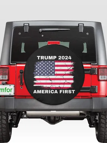 Trump 2024 America First Tire Cover $44.97