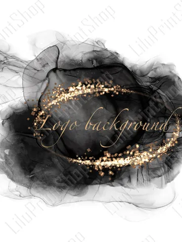 Black Logo Background Png, Black alcohol ink logo png, Black & gold logo design, Black logo png, Black frame, Watercolor splash logo design $2.85