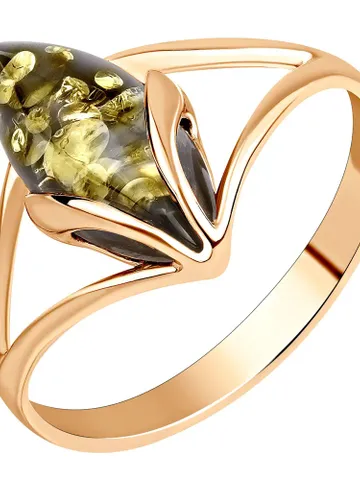 Ring with natural Baltic amber made of 925 silver $85.00
