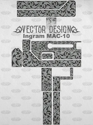 VECTOR DESIGN Ingram MAC-10 Scrollwork $130.00