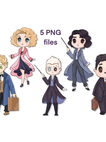 Wizard clipart, wizarding school clipart, magic clipart, magic school clipart, magic clip art png, magic stickers, fantastic beasts $2.50