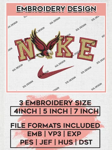 Nike Boston College Eagles Machine Embroidery Design, NCAA Boston College Eagles Embroidery Design Design files, NCAA Embroidery Designs, NCAA Machine Embroidery Designs, Digital Download $6.99