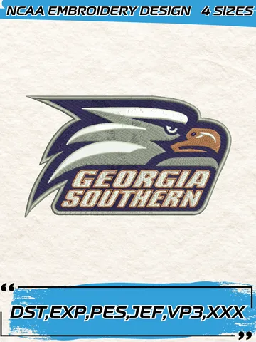 Georgia Southern Eagles Logos Embroidery Design,NCAA Logo Embroidery Design,Machine Embroidery Design File,4 Sizes, Digital Download $4.99