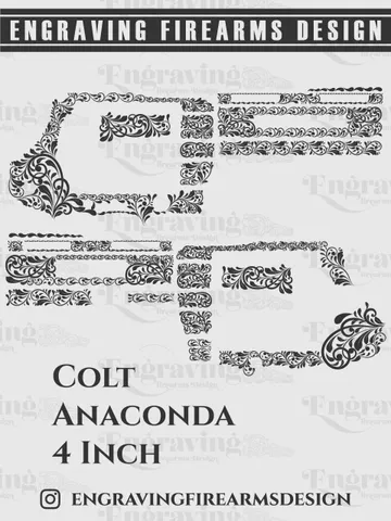Colt Anaconda 4inch Scroll Design Svg,lasercut,laserengraving,fiberlaser,engravingfiles,laserpattern,engravingdesign,engravingpattern,metalart $39.99