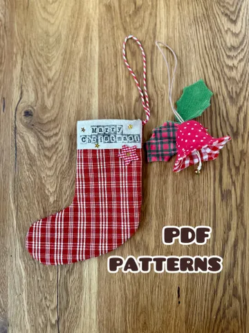 Christmas stocking and Christmas bell PDF patterns